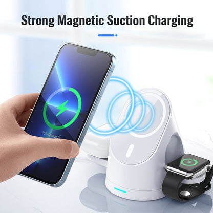 New 3-in-1 Magnetic Wireless Charger Compact Foldable