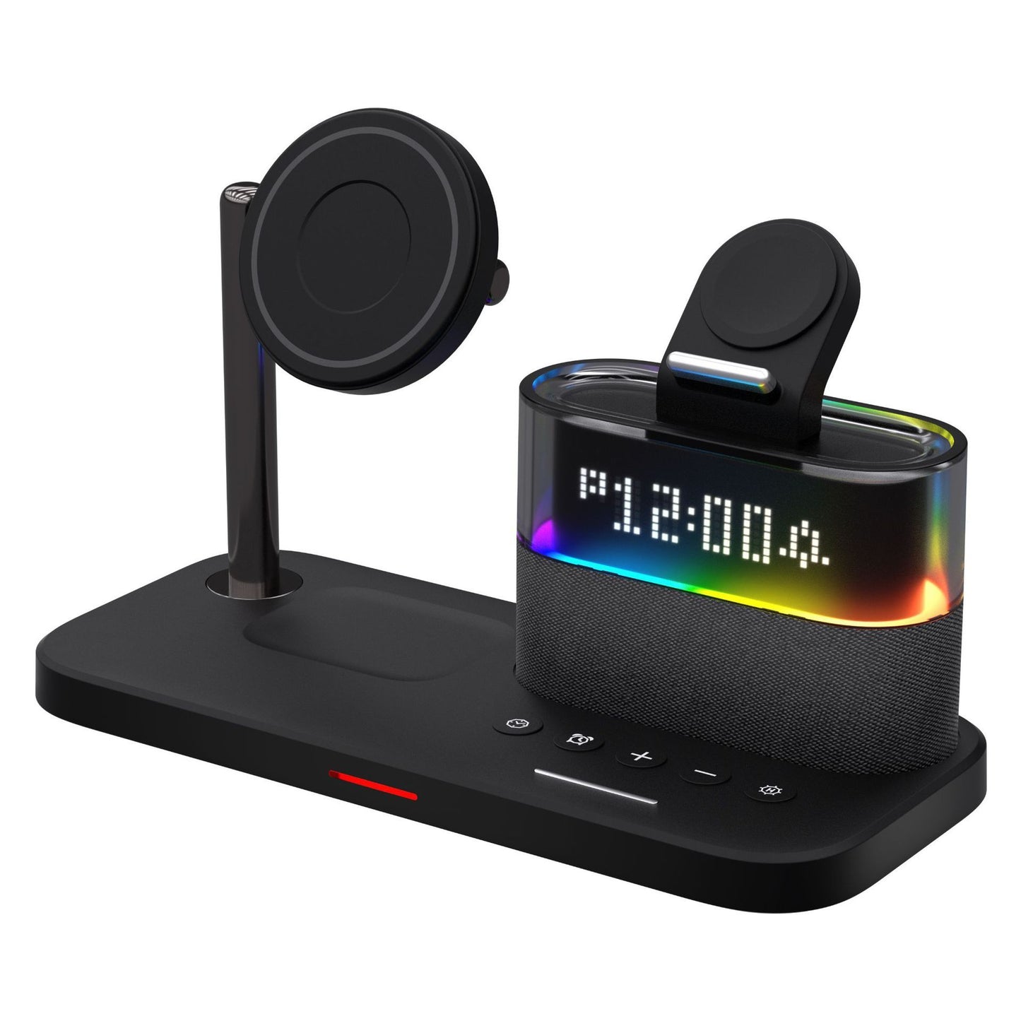 Magnetic Small Night Lamp Wireless Charger With Alarm Clock Three-in-one